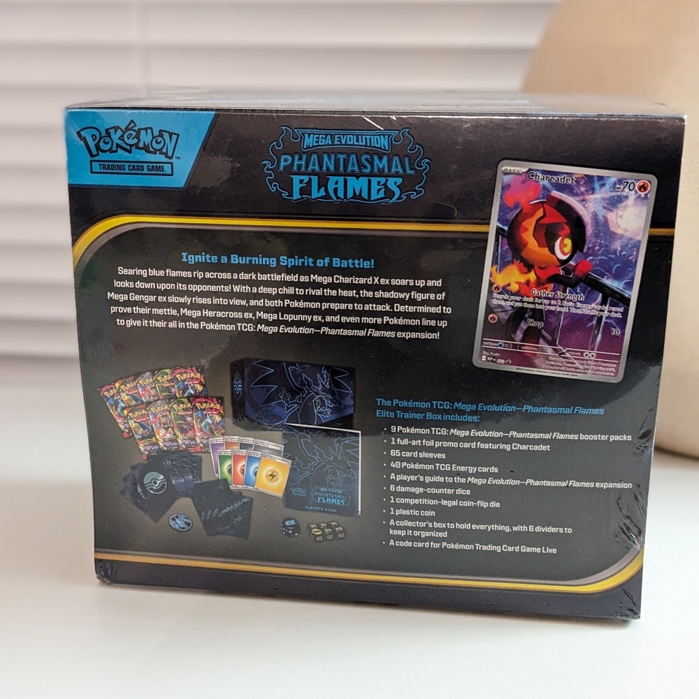 🔥 NEW Phantasmal Flames Elite Trainer Box ETB Pokemon Cards Factory Sealed 🔥 - Picture 3 of 9